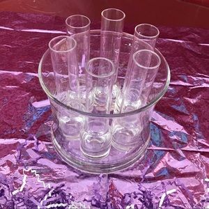🍾 ICE BOWL/BUCKET WITH 6 TUBE SHOOTER GLASSES